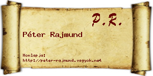 Péter Rajmund névjegykártya