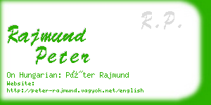 rajmund peter business card